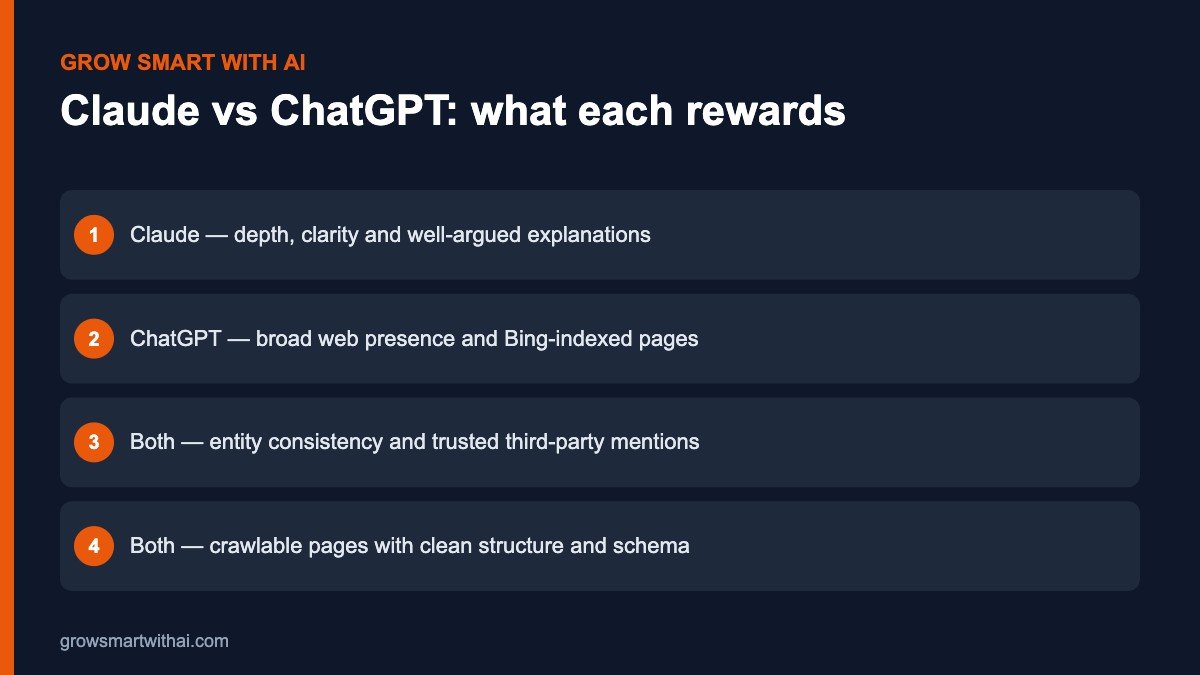 Claude vs ChatGPT citations comparison for brands
